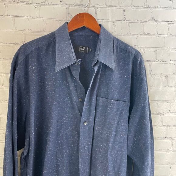 IKE Behar Blue Button Down Shirt Size XL - Picture 3 of 6